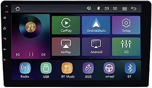 Central Multimídia MP5 Roadstar RS-7200BR Pro Line – Tela 7” IPS, CarPlay Sem Fio, Android Auto, Bluetooth, USB e Rádio FM