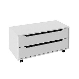 Balcão para Banheiro com 2 Gavetas e Rodízio BN3643 Tecnomobili Branco