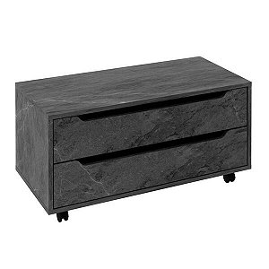 Balcão para Banheiro com 2 Gavetas e Rodízio BN3643 Tecnomobili Marmore Lunar