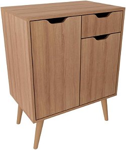 Gabinete Para Banheiro 2 Portas 1 Gaveta Bn3637 Amêndoa Tecno Mobili