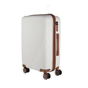 Mala De Viagem De Bordo Polipropileno 10kg Rodas 360° Com Cadeado Embutido Preta