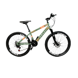 BICICLETA  COLLI MONACO A.26 F.DISCO 21V- VERDE MILITAR
