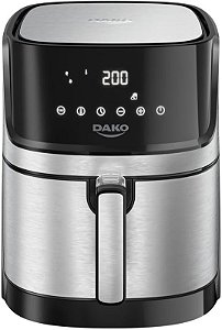Air Fryer 5 Litros Inox com Painel Digital Dako