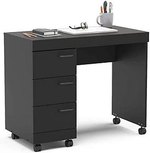 Mesa para Computador 3 Gavetas Osaka Preto - Politorno