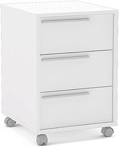 Gaveteiro com Rodízios Maia 3 Gavetas Branco - Politorno