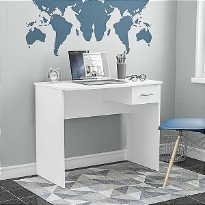 Mesa Escrivaninha Arapeí 1 Gaveta Branco - Politorno