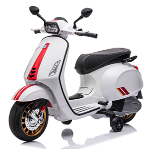 Mini Moto Elétrica Infantil 12V Vespa Licenciado BW222