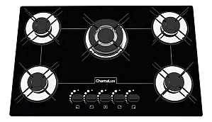Cooktop 5 bocas Chamalux Tripla chama Bivolt Trempe de Chapa Preto - 127/220v