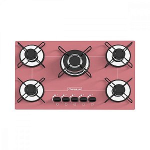Cooktop 5 Bocas Chamalux Tripla Chama Cor Rosa 110/220v Rosa
