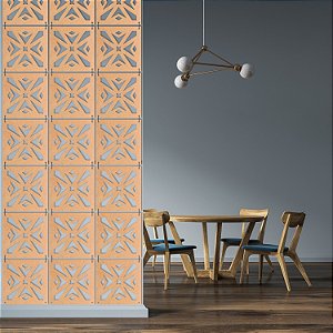 Kit 12 Placas Mdf Divisórias Moldura Decorativas Madeira Cru
