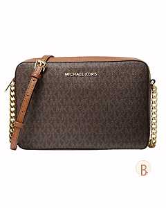 Bolsa Michael Kors Crossbody Jet Set Logo - Marrom - PROMOÇÃO BEM FRIDAY