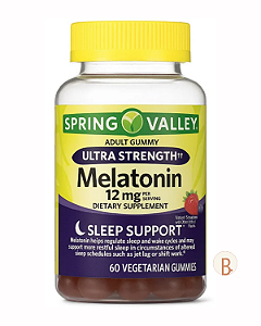 Melatonin 12mg - 60 Gummies - Sabor Morango