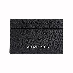 Porta-Cartões Masculino Michael Kors Preto em Couro Saffiano