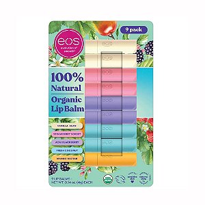 Eos Lip Balm Kit Com 9 Unidades 100% Natural Orgânico
