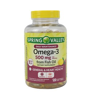 Omega -3  500 mg From  Fish oil 120 solftgels