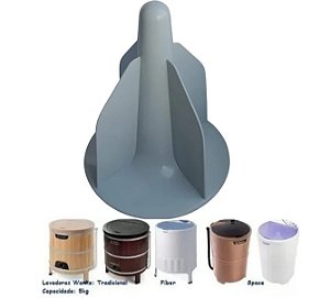 Agitador lava roupa wanke tradicional, space, fiber 5.0 original cinza