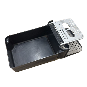 Porta copo cafeteira expresso 3 corações S22 barista prata Com Grade (Usado)