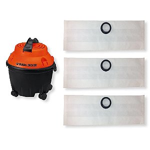 Kit filtro papel Aspirador Black e Decker BDAP10BR com 3 unidades