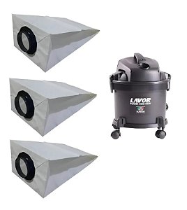KIT FILTRO PAPEL ASPIRADOR LAVOR VAC14 / POWER DUO NEW 3 UNIDADES