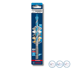 BROCA MULTI CONSTRUÇÃO BOSCH HEX-9  7X90X150MM