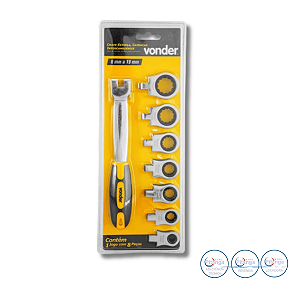 CHAVE ESTRELA CATRACA INTERCAMBIÁVEL VONDER 8MM-19MM