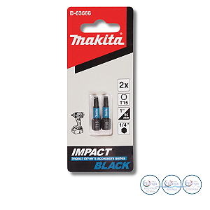 BIT IMPACTO TORK MAKITA T15 25MM  2PCS B-63666