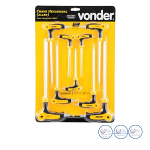 CHAVES HEXAGONAL ALLEN VONDER TIPO T 2MM-10MM- 35.73.020.100