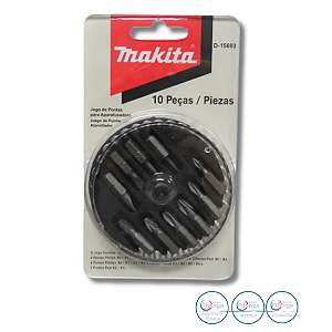 JOGO DE PONTAS BITS 10 PEÇAS MAKITA - D-15693