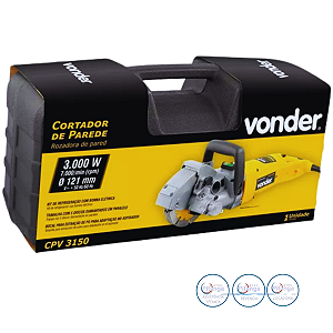CORTADOR DE PAREDE VONDER 5 DISCOS CPV3150 220V 60.01.315.220
