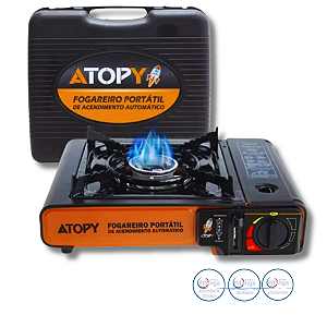 FOGAREIRO PORTÁTIL ACENDEDOR AUTOMÁTICO ATOPY – ATP-23341