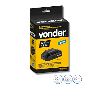 BATERIA VONDER LÍTIO 12V 1,3AH  93.06.012.038