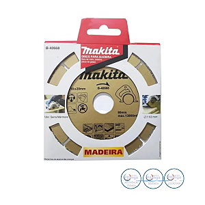 DISCO DE CORTE PARA MADEIRA EM TUNGSTÊNIO 110 MM MAKITA – B-40668