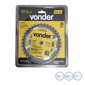 LAMINA SERRA CIRCULAR VONDER VIDEA 185X20X36D 46.50.185.036