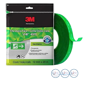 Fita Dupla Face 3M VHB 12MM X 20M 4910