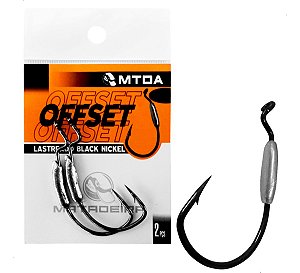 Anzol Offset Lastreado Cartela 2pçs  - Vários Tamanhos Pesos