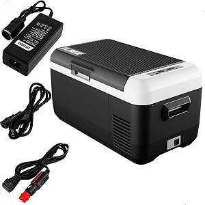 Kit Geladeira Portátil 30lts Bluetooth Lancha + Fonte Conversora 110/220V