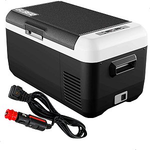 Geladeira Portátil Elber Black 30 Litros Dual Zone 12v 24v App Bluetooth USB Modelo 2025 Elber