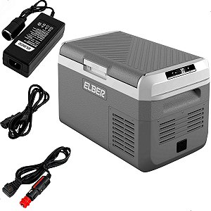 Kit Geladeira Portátil Elber 50lt Bluetooth Lancha + Fonte Conversora 110/220V