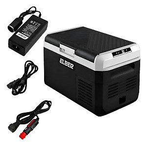 Kit Geladeira Portátil Elber 50lt Bluetooth Lancha + Fonte Conversora 110/220V
