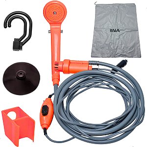 Chuveiro Portátil 12v Ducha Regular Pressão Camping Praia Banho Pets