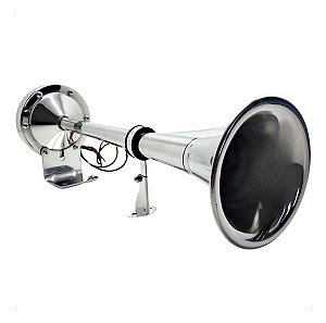 Buzina Eletrica Maritima Inox 12v Corneta Com Alcance 1km