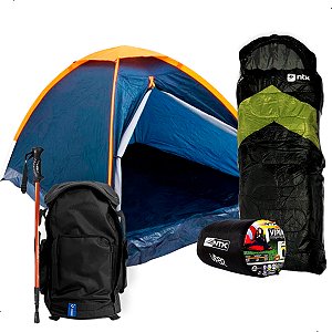 Kit Lengedario Barraca 2 Pessoas Mochila Saco Dormir Bastão