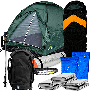 Kit 11 Pçs Legendários Completo Mochila Barraca Acampamento