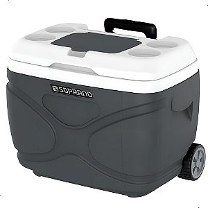 Caixa Térmica Cooler Grande 30 Litros Com Rodas E Alça Retrátil