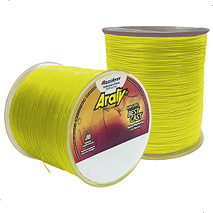 Linha Monofilamento Araty Best Cast Mazzaferro Baixa Memória Amarela Flourescente