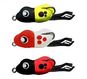 Kit 3 Iscas Pesca Traíra Monster Frog 4,8cm Matadeira Sapo