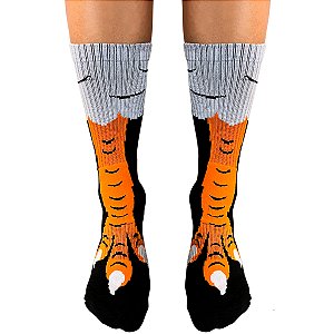 Meia Esportiva Divertida Cano Medio Pé de Frango