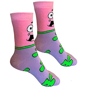 Meia Esportiva Divertida Cano Medio Patrick Estrela