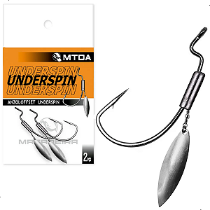 Anzol OffSet Underspin Nº3/0 ao N°6 até 5g Cartela 2pçs