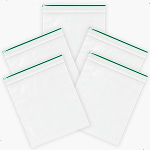 Kit Legendarios 5 Sacos Plasticos Ziplock Carteira Alimentos